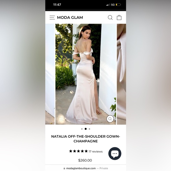 MODA GLAM BRIDESMAID DRESS CHAMPAGNE - Picture 2 of 3